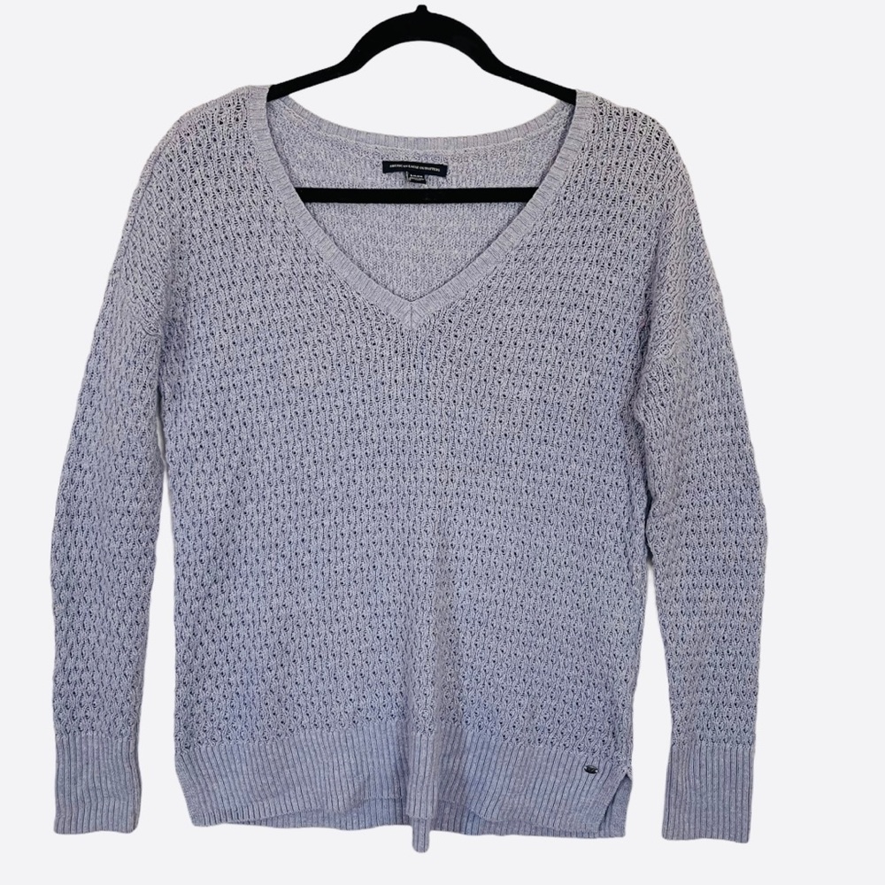 American Eagle Light Blue Knitted Sweater Size S